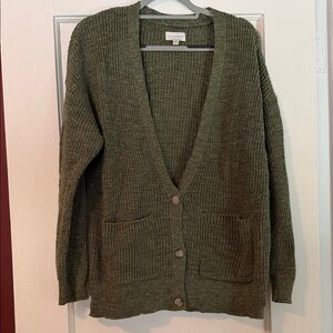 Lucky Brand Women’s Olive Green Oversized Cardigan